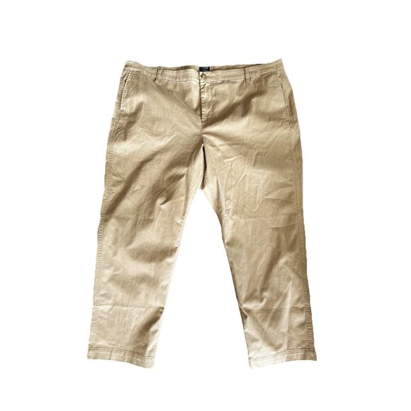 J Crew High Rise Girlfriend Chino Pant Women 22 Khaki Casual Minimalist Neutral - Picture 4 of 13